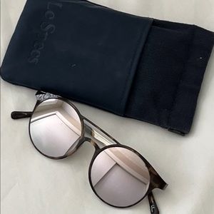 Tortoise shell Le Spec rounded sunglasses